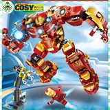 Đồ chơi xếp hình lắp ghép người sắt Iron Man trong bộ giáp Hero Mecha Series với 568 mảnh ghép cho bé