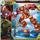 Đồ chơi xếp hình lắp ghép người sắt Iron Man trong bộ giáp Hero Mecha Series với 568 mảnh ghép cho bé