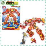 Đồ chơi xếp hình lắp ghép người sắt Iron Man trong bộ giáp Hero Mecha Series với 568 mảnh ghép cho bé