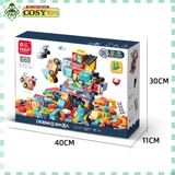 Đồ chơi lắp ghép xếp hình lắp ráp sáng tạo 5 trong 1 duplo với hơn 195 chi tiết đủ kích cỡ và màu sắc