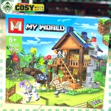 Đồ chơi lắp ghép xếp hình ngôi nhà trong rừng cỡ cỡ lớn cao cấp với 465 mảnh ghép