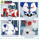 Đồ chơi robot siêu nhân có điều khiển, kèm nhạc và nhiều chế độ di chuyển khác nhau