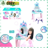 Đồ chơi bàn trang điểm có ghế ngồi kèm đàn piano và dụng cụ trang điểm, gương, kẹp tóc.....với hơn 22 chi tiết