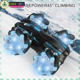 Đồ chơi xe đua đua bánh xoắn stunt racer nhào lộn 360 độ có điều khiển từ xa 4 chiều cho bé