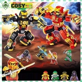 Đồ chơi lắp ghép xếp hình Ninjago cùng robot chiến đấu mang giáp với hơn 365 mảnh ghép