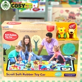 Đồ chơi thảm mô hình giao thông kèm xe hình con chó, mèo cho bé