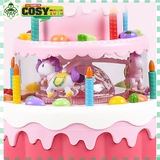 Đồ chơi hộp bánh sinh nhật kèm đồ trang trí, có đèn nhạc cho bé