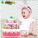 Đồ chơi hộp bánh sinh nhật kèm đồ trang trí, có đèn nhạc cho bé