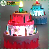 Đồ chơi hộp bánh sinh nhật kèm đồ trang trí, có đèn nhạc cho bé