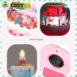 Đồ chơi hộp bánh sinh nhật kèm đồ trang trí, có đèn nhạc cho bé