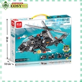 Đồ chơi xếp hình lắp ghép xe quân sự loại 4 trong 1 với 415 mảnh ghép cho bé