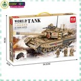 Đồ chơi lắp ghép xếp hình xe tăng quân sự mẫu mới với từ 625-641 chi tiết