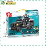 Đồ chơi xếp hình lắp ghép xe quân sự loại 4 trong 1 với 415 mảnh ghép cho bé