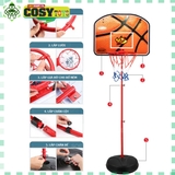 Đồ chơi bóng rổ cao cấp có thể điều chỉnh độ cao cho từng bé