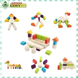 Đồ chơi phát triển trí tuệ xếp hình bằng gỗ với 30 hình khối khác nhau cho bé