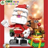 ĐỒ CHƠI LẮP GHÉP XẾP HÌNH ÔNG GIÀ NOEL CƯỠI TUẦN LỘC CÓ DÂY CÓT VỚI 390 MẢNH GHÉP