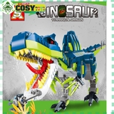 Đồ chơi lắp ghép xếp hình chiến binh robot khủng long 2 trong 1 với từ 714 mảnh ghép