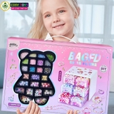 Đồ chơi hộp trang điểm gấu 425 làm vòng tay, vòng cổ với nhiều mẫu thủ công thoả sức sáng tạo cho bé