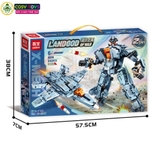 Đồ chơi lắp ghép xếp hình 2 trong 1 xe tăng, máy bay, trực thăng và mô tô biến hình thành robot cỡ lớn với hơn 946 - 1326 - 919 - 933 chi tiết