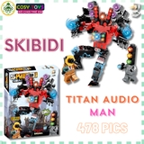 Đồ chơi lắp ghép xếp hình các nhân vật Skibidi với hơn 473 mảnh ghép