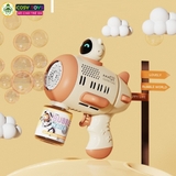 Đồ chơi bắn bong bóng xà phòng mẫu mới chạy pin với 12 ống tạo bong bóng đủ màu sắc cho bé