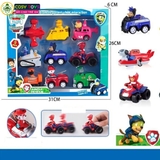 Đồ chơi mô hình biệt đội chó cứu hộ chạy xe cho bé