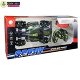 Đồ chơi xe thể thao bánh xoắn stunt spray điều khiển từ xa có phun khói và điều khiển cử chỉ tay cho bé