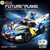 Đồ chơi xếp hình lắp ghép mô hình xe thể thao mẫu mới có động cơ điều khiển từ xa với 400 chi tiết cho bé