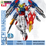 Đồ chơi lắp ghép xếp hình robot Mecha Warior đỏ xanh với 711-753 chi tiết cho bé