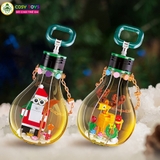 Đồ chơi lắp ghép xếp hình quả cầu chứa ông già Noel treo cây thông với 116 chi tiết