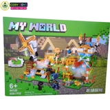 Đồ chơi lắp ghép xếp hình My world kèm nhân vật với nhiều chủ đề từ 426-423-562-559 mảnh ghép cho bé