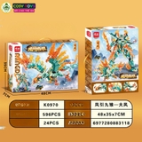 Đồ chơi xếp hình lắp ghép phượng hoàng biến hình người máy 2 trong 1 với 629 - 603 - 596 chi tiết cho bé