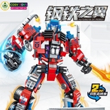 Đồ chơi lắp ghép xếp hình chiến binh robot optimus prime biến hình 2 trong 1 thành xe tải đầu kéo với 848 chi tiết