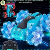 Đồ chơi xe đua đua bánh xoắn stunt racer nhào lộn 360 độ có điều khiển từ xa 4 chiều cho bé