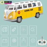 Đồ chơi xe bus buýt có điều khiển từ xa bốn chiều và đèn nháy cho bé