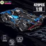 Đồ chơi xếp hình lắp ghép mô hình xe thể thao mẫu mới có động cơ điều khiển từ xa với 400 chi tiết cho bé
