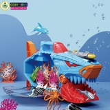 Đồ chơi tàu ngầm cá mập chở sinh vật biển mới cao cấp cho bé
