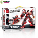 Đồ chơi lắp ghép xếp hình robot biến hình 2 trong 1 thành xe đủ mẫu với hơn 772 - 797- 821 - 844 chi tiết cho bé