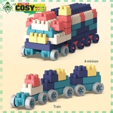 Hộp đồ chơi lắp hình khối đủ mẫu ghép cho bé với 260 chi tiết