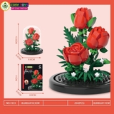 Đồ chơi lắp ghép xếp hình đóa hoa nghệ thuật đủ màu sắc với 254 chi tiết