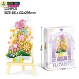 Đồ chơi lắp ghép xếp hình bức tranh hoa nghệ thuật với 1224 chi tiết