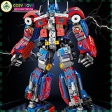 Đồ chơi lắp ghép xếp hình chiến binh Optimus Prime biến hình 2 trong 1 thành xe với 896 chi tiết