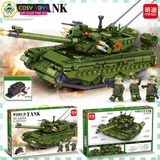 Đồ chơi lắp ghép xếp hình xe tăng quân sự mẫu mới với từ 625-641 chi tiết