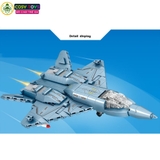 Đồ chơi lắp ghép xếp hình các loại máy bay tiêm kích, vận tải phản lực đủ mẫu với 428-438-421 mảnh ghép