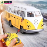 Đồ chơi xe bus buýt có điều khiển từ xa bốn chiều và đèn nháy cho bé