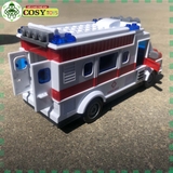 Đồ chơi xe cứu thương có điều khiển từ xa bốn chiều và đèn nháy cho bé