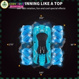 Đồ chơi xe đua đua bánh xoắn stunt racer nhào lộn 360 độ có điều khiển từ xa 4 chiều cho bé