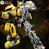 Đồ chơi lắp ghép xếp hình Bumbelee kết hợp trong bộ giáp vàng - xanh với hơn 1586 chi tiết