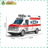 Đồ chơi xe cứu thương có điều khiển từ xa bốn chiều và đèn nháy cho bé
