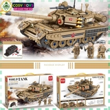 Đồ chơi lắp ghép xếp hình xe tăng quân sự mẫu mới với từ 625-641 chi tiết